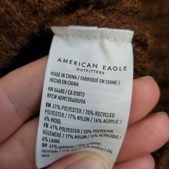 AE Cozy Brown Knit Sweater - Picture 3 of 7